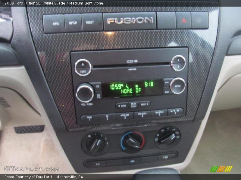 White Suede / Medium Light Stone 2009 Ford Fusion SE
