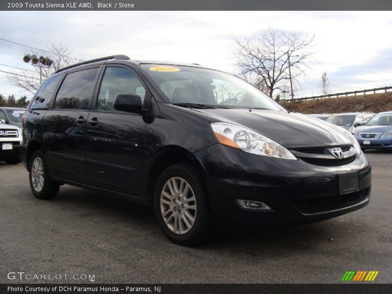 Black / Stone 2009 Toyota Sienna XLE AWD