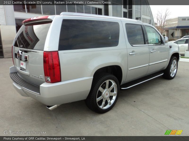Radiant Silver Metallic / Cashmere/Cocoa 2012 Cadillac Escalade ESV Luxury