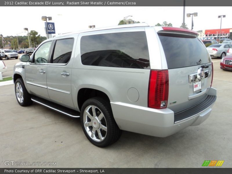 Radiant Silver Metallic / Cashmere/Cocoa 2012 Cadillac Escalade ESV Luxury