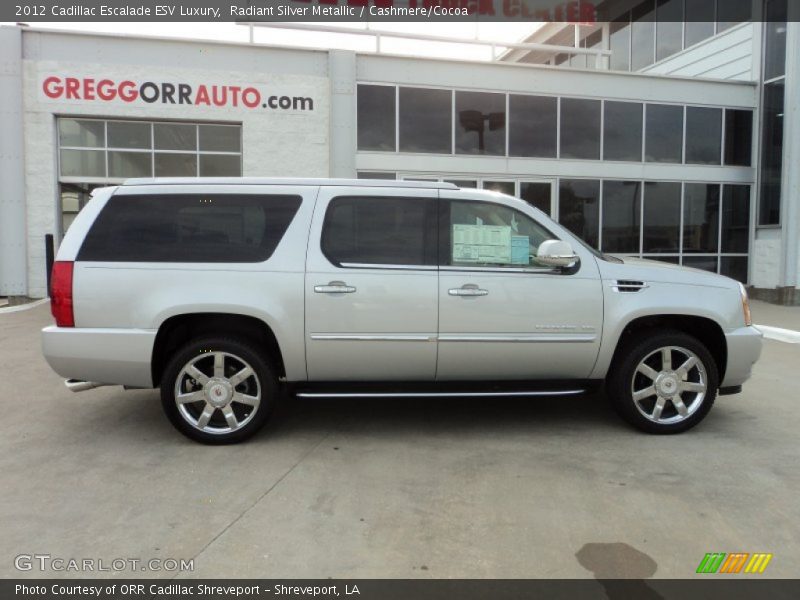 Radiant Silver Metallic / Cashmere/Cocoa 2012 Cadillac Escalade ESV Luxury