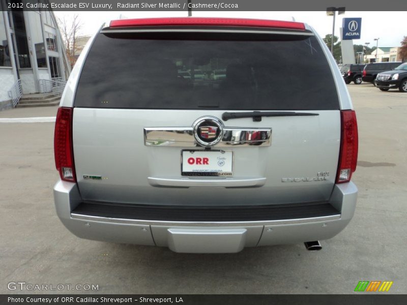 Radiant Silver Metallic / Cashmere/Cocoa 2012 Cadillac Escalade ESV Luxury