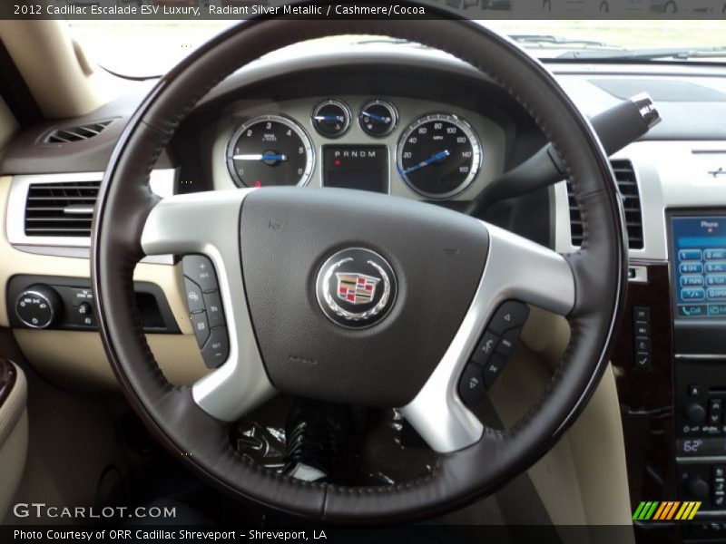 Radiant Silver Metallic / Cashmere/Cocoa 2012 Cadillac Escalade ESV Luxury