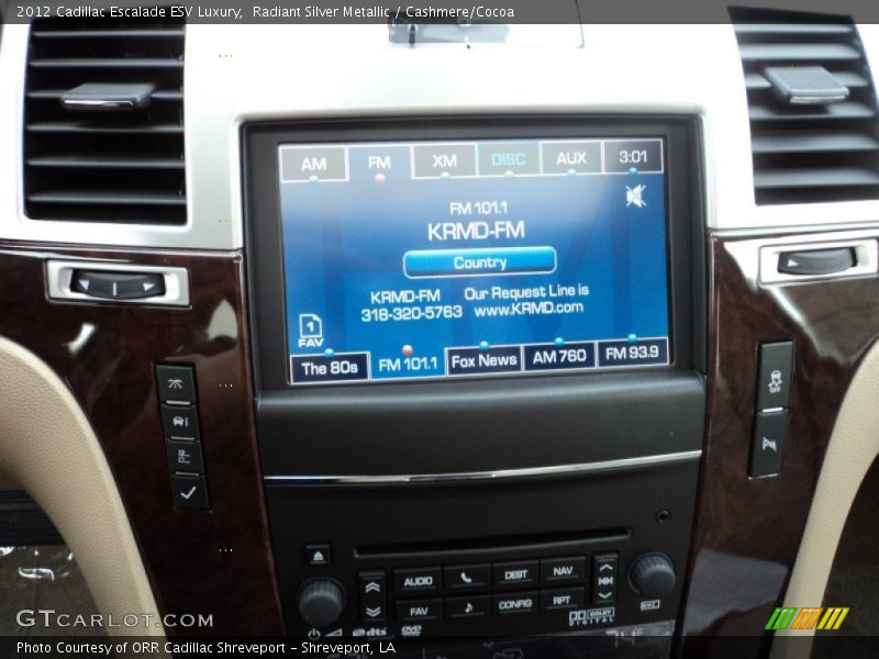 Radiant Silver Metallic / Cashmere/Cocoa 2012 Cadillac Escalade ESV Luxury