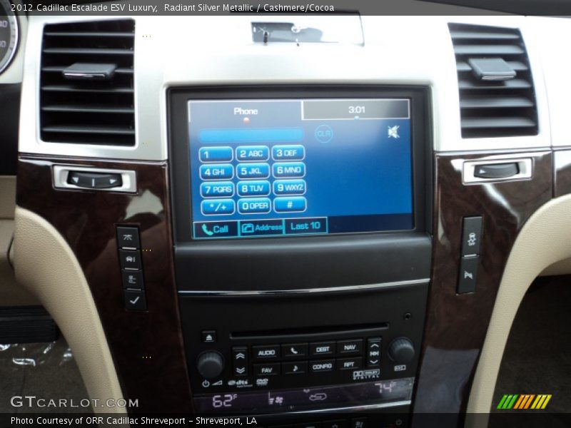 Radiant Silver Metallic / Cashmere/Cocoa 2012 Cadillac Escalade ESV Luxury