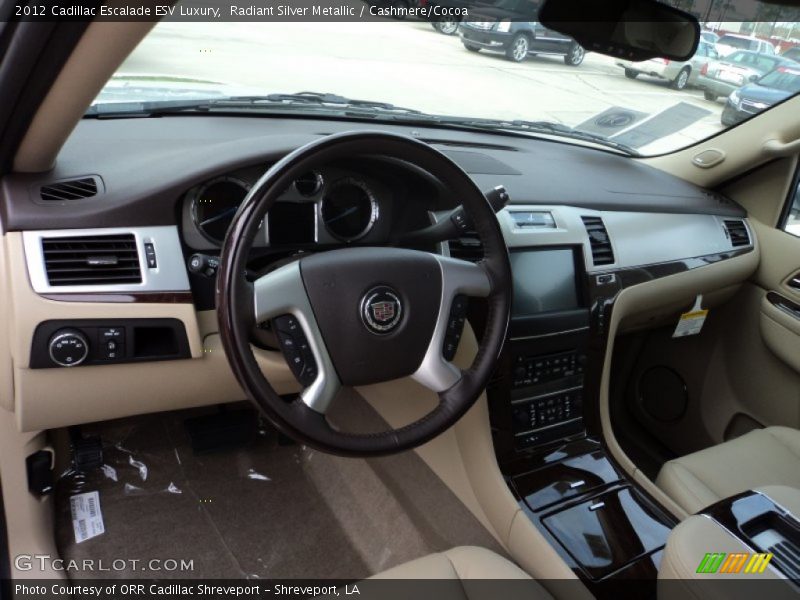 Radiant Silver Metallic / Cashmere/Cocoa 2012 Cadillac Escalade ESV Luxury