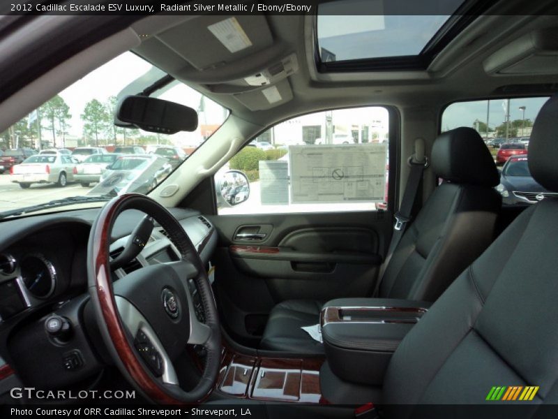 Radiant Silver Metallic / Ebony/Ebony 2012 Cadillac Escalade ESV Luxury