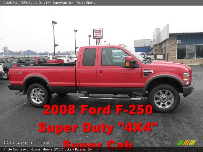 Red / Ebony 2008 Ford F250 Super Duty FX4 SuperCab 4x4