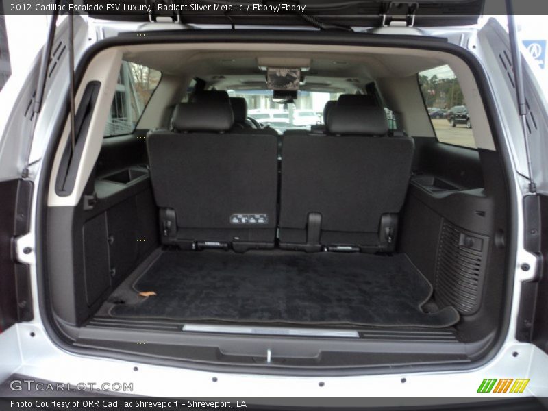 Radiant Silver Metallic / Ebony/Ebony 2012 Cadillac Escalade ESV Luxury