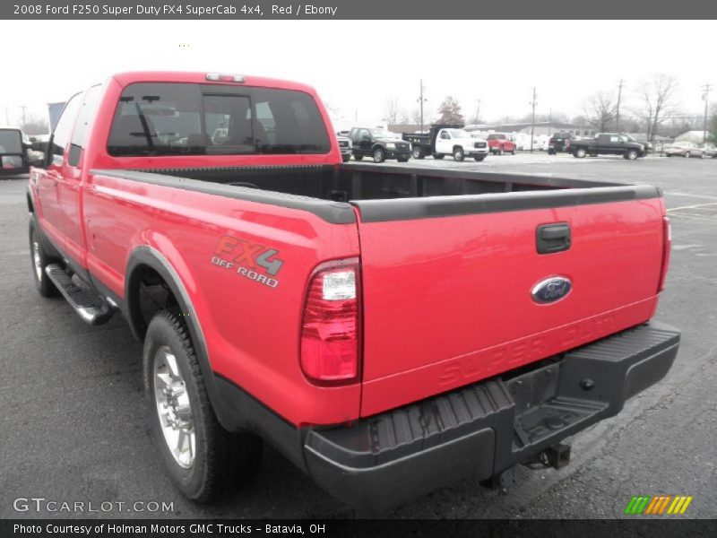 Red / Ebony 2008 Ford F250 Super Duty FX4 SuperCab 4x4