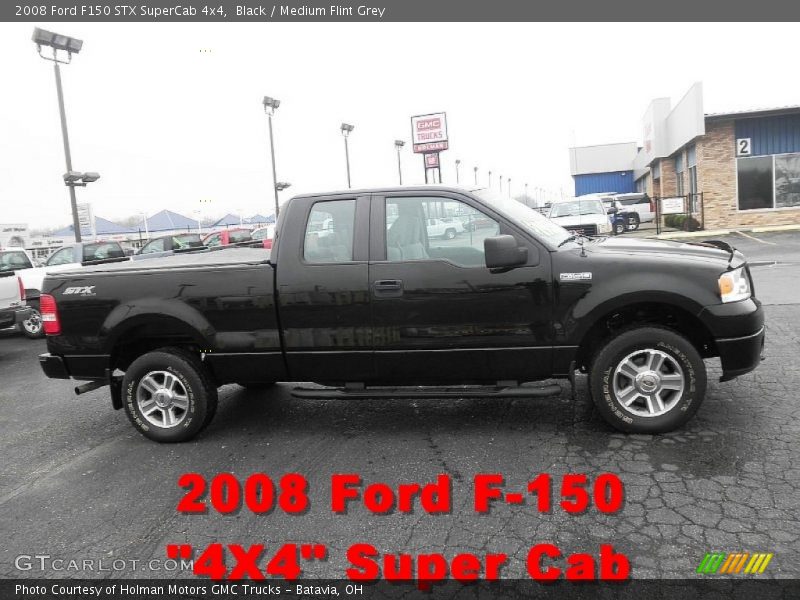 Black / Medium Flint Grey 2008 Ford F150 STX SuperCab 4x4