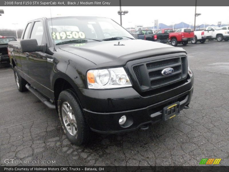 Black / Medium Flint Grey 2008 Ford F150 STX SuperCab 4x4