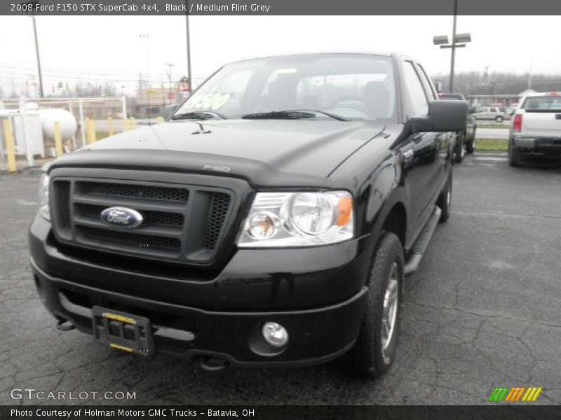 Black / Medium Flint Grey 2008 Ford F150 STX SuperCab 4x4