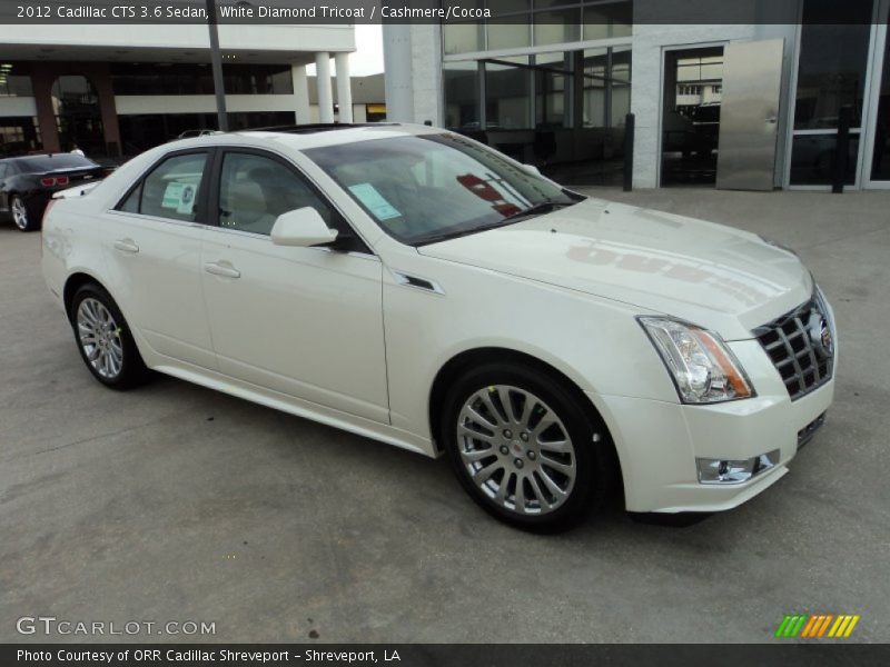 White Diamond Tricoat / Cashmere/Cocoa 2012 Cadillac CTS 3.6 Sedan