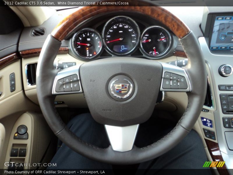 White Diamond Tricoat / Cashmere/Cocoa 2012 Cadillac CTS 3.6 Sedan