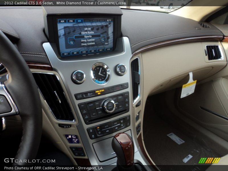 White Diamond Tricoat / Cashmere/Cocoa 2012 Cadillac CTS 3.6 Sedan