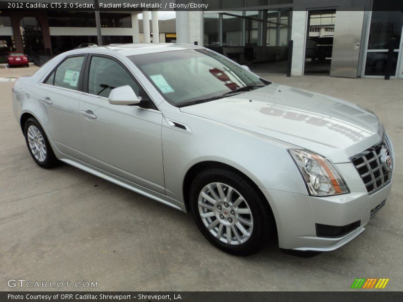 Radiant Silver Metallic / Ebony/Ebony 2012 Cadillac CTS 3.0 Sedan