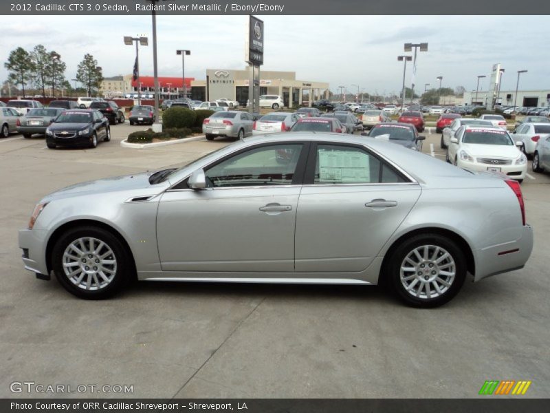 Radiant Silver Metallic / Ebony/Ebony 2012 Cadillac CTS 3.0 Sedan