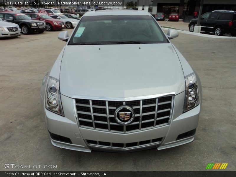 Radiant Silver Metallic / Ebony/Ebony 2012 Cadillac CTS 3.0 Sedan