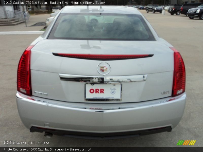 Radiant Silver Metallic / Ebony/Ebony 2012 Cadillac CTS 3.0 Sedan