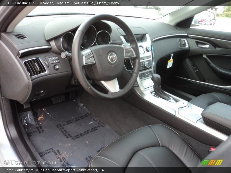 Radiant Silver Metallic / Ebony/Ebony 2012 Cadillac CTS 3.0 Sedan