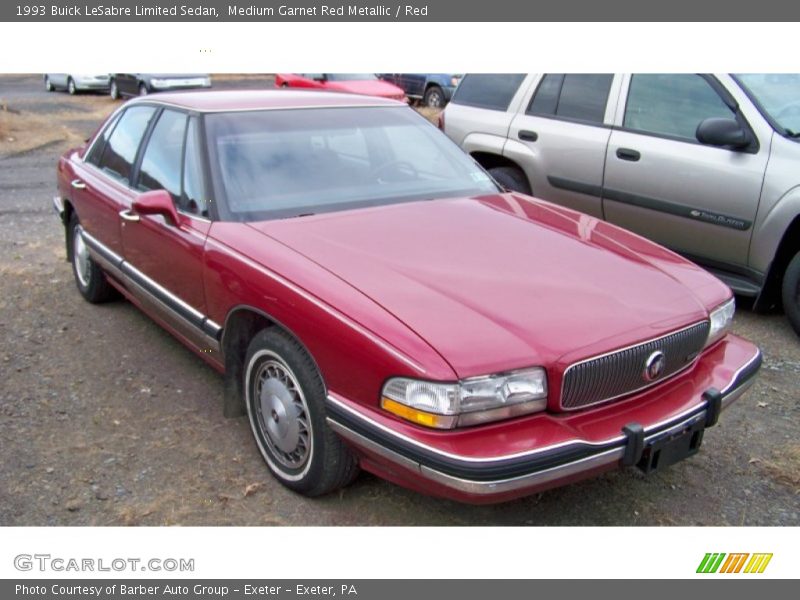 Medium Garnet Red Metallic / Red 1993 Buick LeSabre Limited Sedan