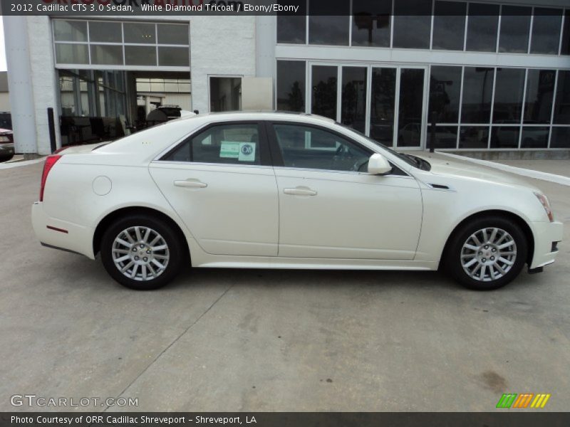 White Diamond Tricoat / Ebony/Ebony 2012 Cadillac CTS 3.0 Sedan