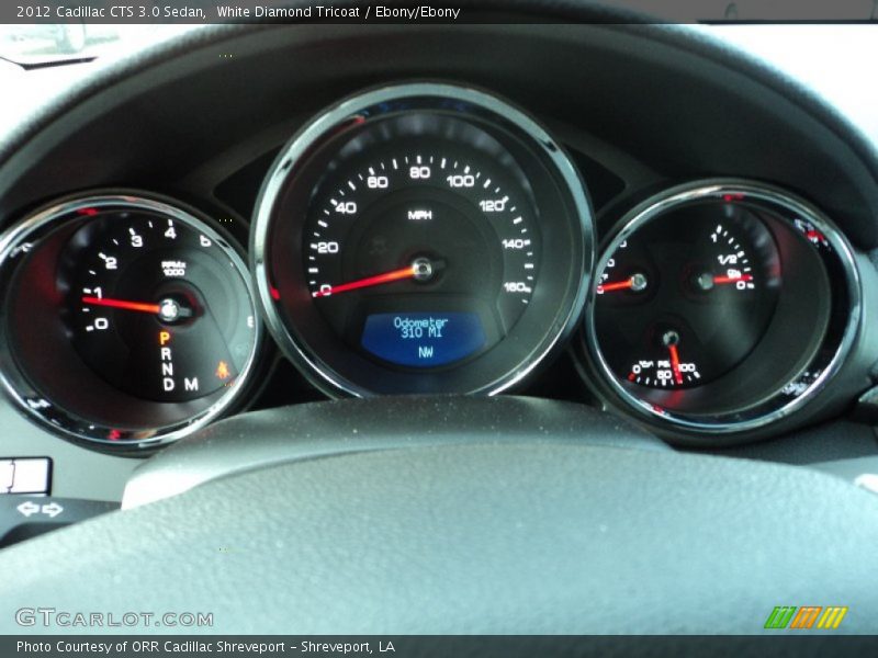 White Diamond Tricoat / Ebony/Ebony 2012 Cadillac CTS 3.0 Sedan