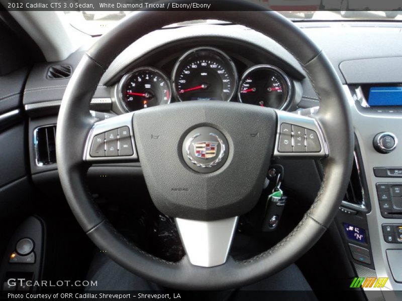 White Diamond Tricoat / Ebony/Ebony 2012 Cadillac CTS 3.0 Sedan