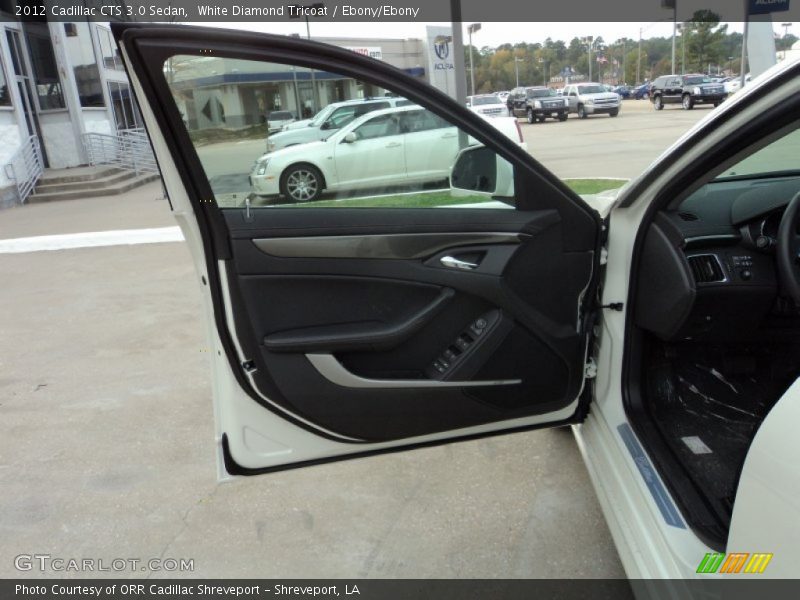 White Diamond Tricoat / Ebony/Ebony 2012 Cadillac CTS 3.0 Sedan