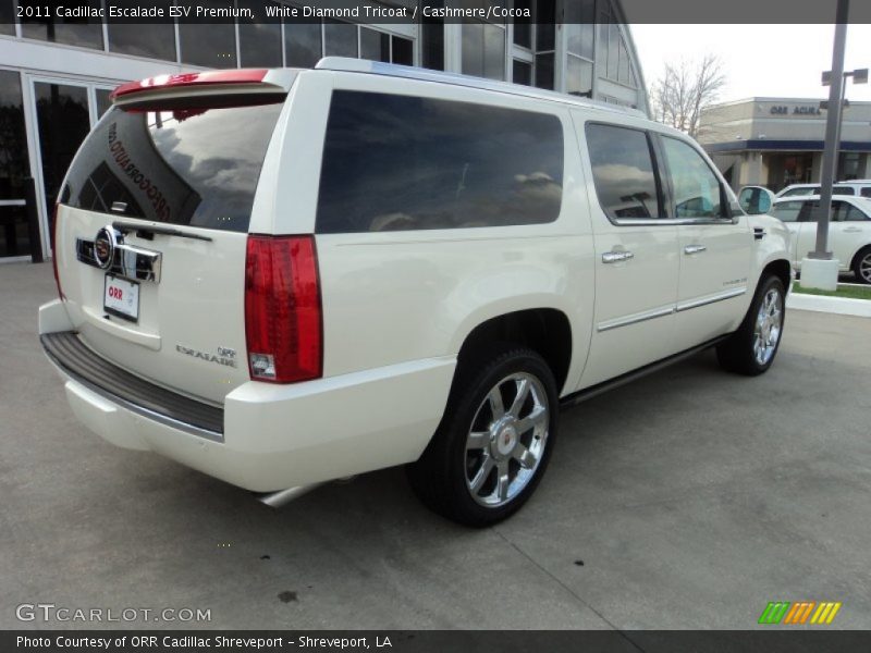 White Diamond Tricoat / Cashmere/Cocoa 2011 Cadillac Escalade ESV Premium