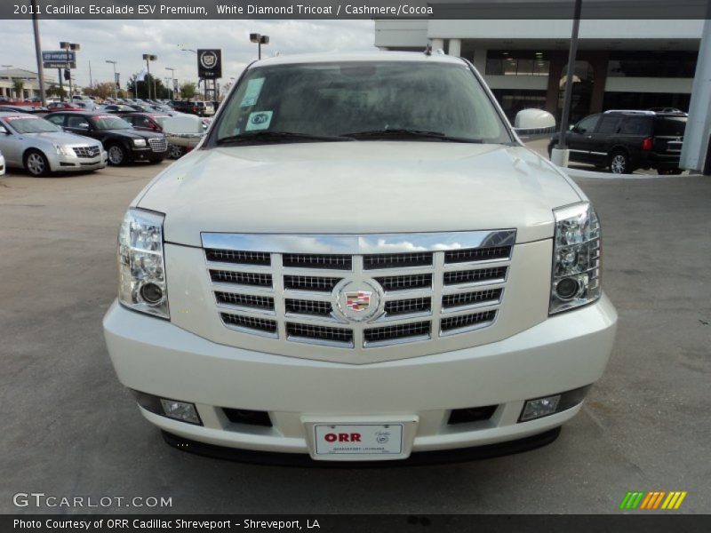 White Diamond Tricoat / Cashmere/Cocoa 2011 Cadillac Escalade ESV Premium