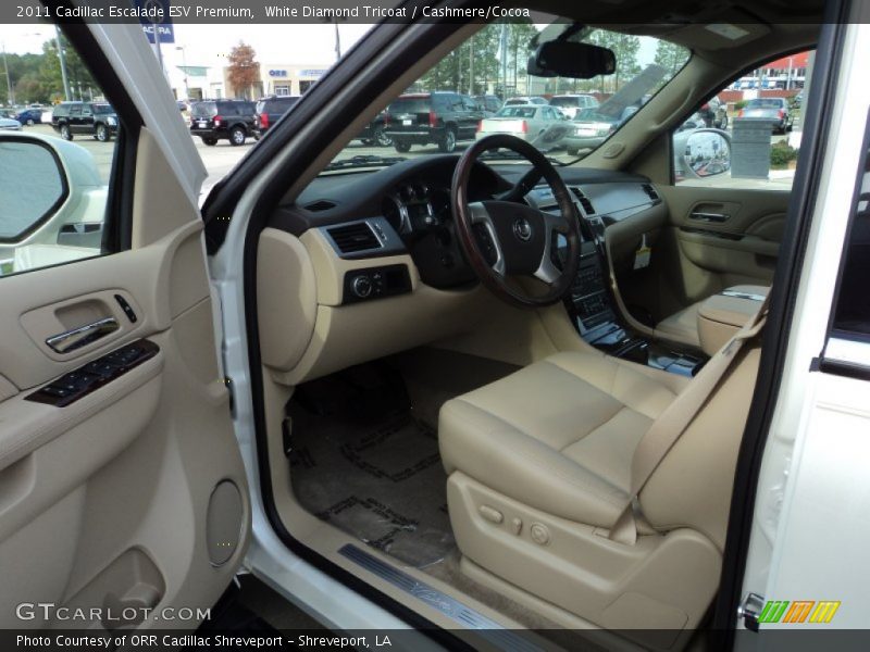 White Diamond Tricoat / Cashmere/Cocoa 2011 Cadillac Escalade ESV Premium