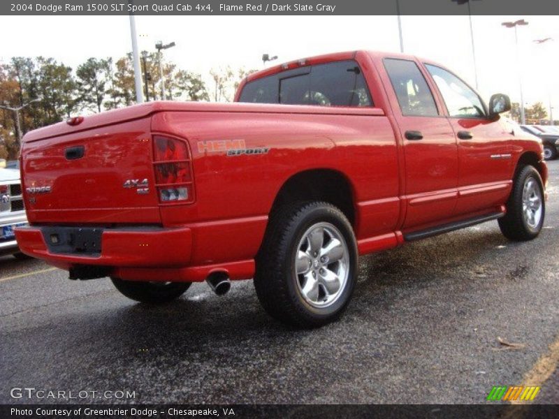 Flame Red / Dark Slate Gray 2004 Dodge Ram 1500 SLT Sport Quad Cab 4x4