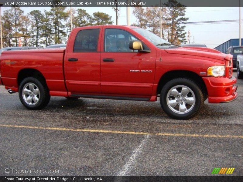 Flame Red / Dark Slate Gray 2004 Dodge Ram 1500 SLT Sport Quad Cab 4x4
