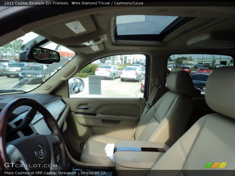 White Diamond Tricoat / Cashmere/Cocoa 2011 Cadillac Escalade ESV Premium
