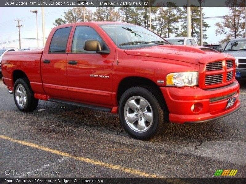 Flame Red / Dark Slate Gray 2004 Dodge Ram 1500 SLT Sport Quad Cab 4x4
