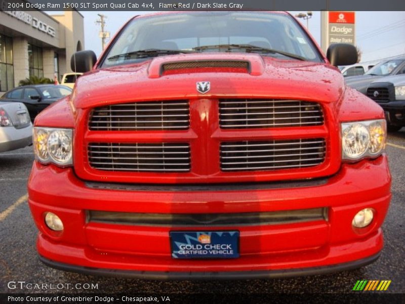Flame Red / Dark Slate Gray 2004 Dodge Ram 1500 SLT Sport Quad Cab 4x4