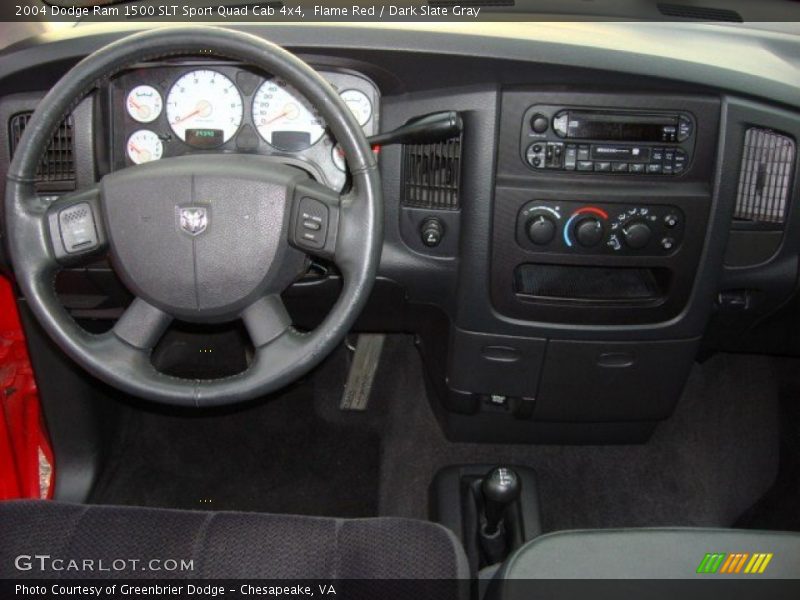 Flame Red / Dark Slate Gray 2004 Dodge Ram 1500 SLT Sport Quad Cab 4x4