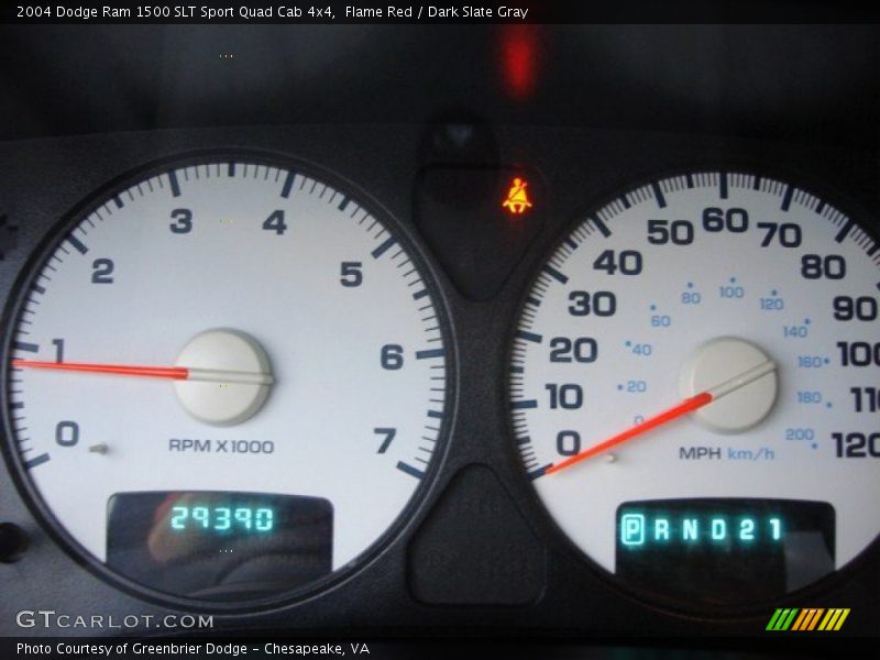 Flame Red / Dark Slate Gray 2004 Dodge Ram 1500 SLT Sport Quad Cab 4x4