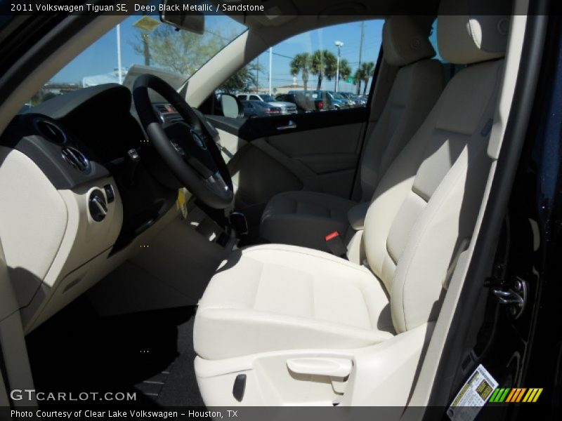 Deep Black Metallic / Sandstone 2011 Volkswagen Tiguan SE