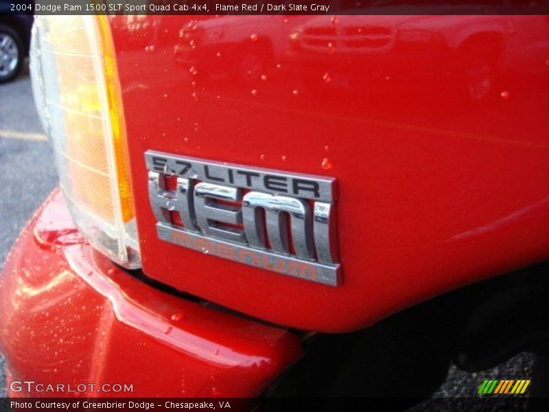 Flame Red / Dark Slate Gray 2004 Dodge Ram 1500 SLT Sport Quad Cab 4x4
