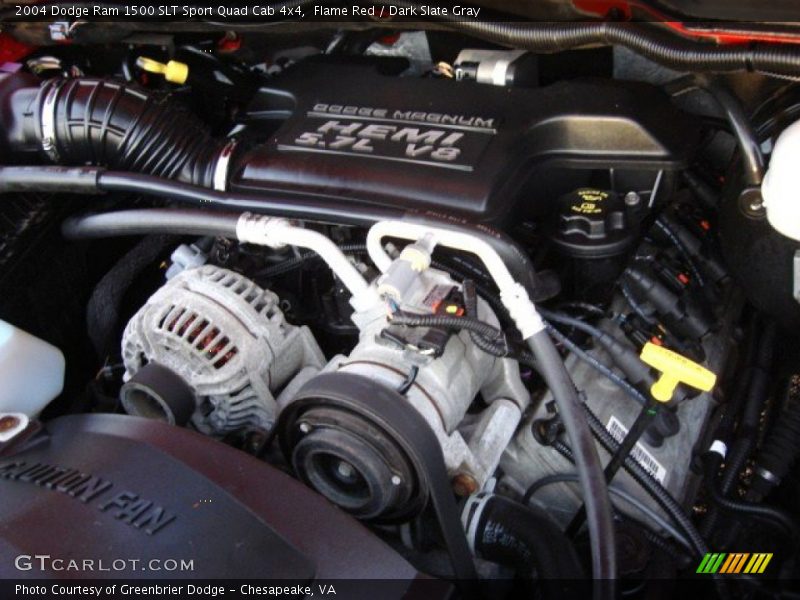 Flame Red / Dark Slate Gray 2004 Dodge Ram 1500 SLT Sport Quad Cab 4x4