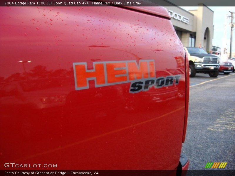 Flame Red / Dark Slate Gray 2004 Dodge Ram 1500 SLT Sport Quad Cab 4x4