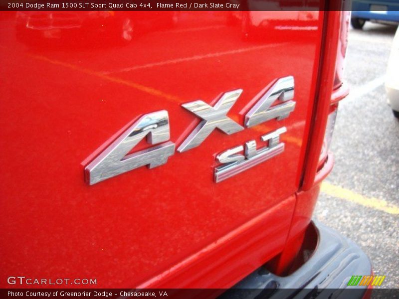 Flame Red / Dark Slate Gray 2004 Dodge Ram 1500 SLT Sport Quad Cab 4x4