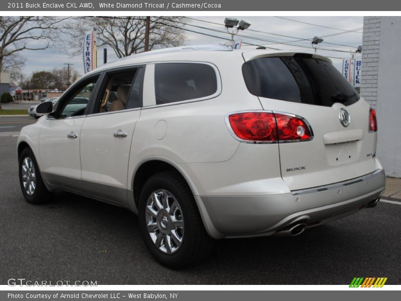 White Diamond Tricoat / Cashmere/Cocoa 2011 Buick Enclave CXL AWD