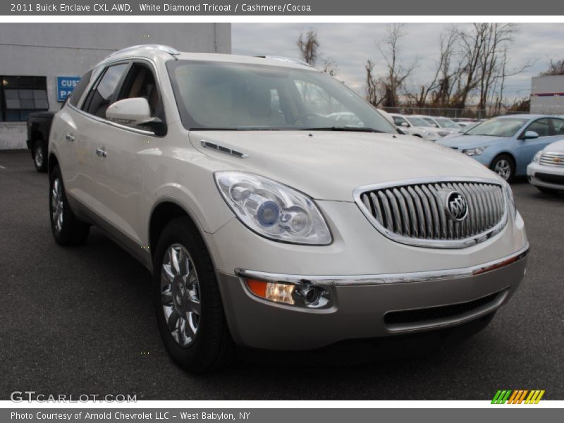 White Diamond Tricoat / Cashmere/Cocoa 2011 Buick Enclave CXL AWD