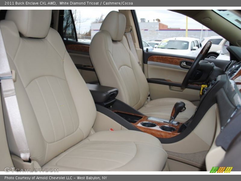 White Diamond Tricoat / Cashmere/Cocoa 2011 Buick Enclave CXL AWD