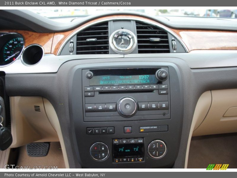 White Diamond Tricoat / Cashmere/Cocoa 2011 Buick Enclave CXL AWD