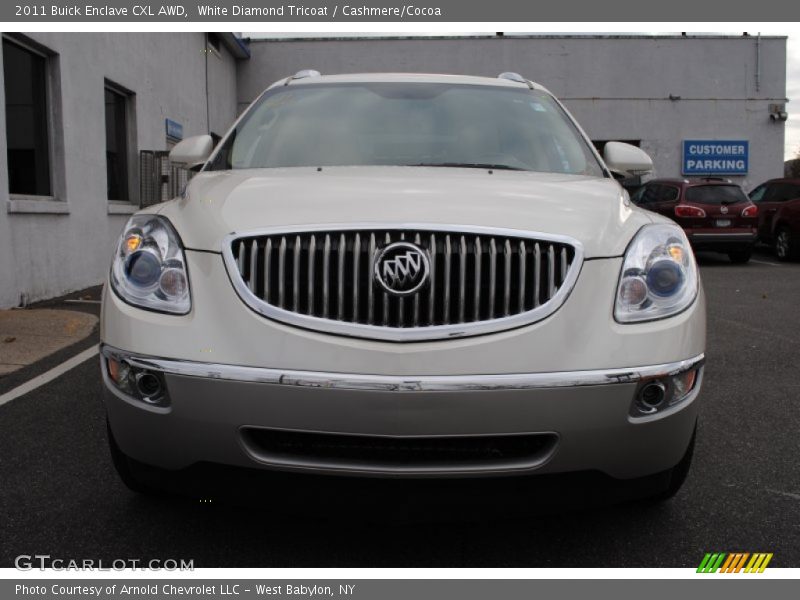 White Diamond Tricoat / Cashmere/Cocoa 2011 Buick Enclave CXL AWD